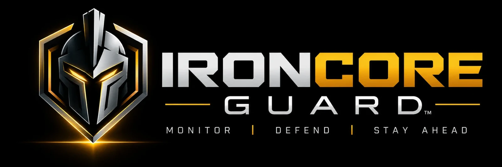 IronCore Guard official shield and helmet branding